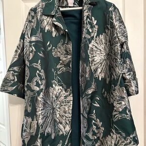 Metallic brocade pantsuit